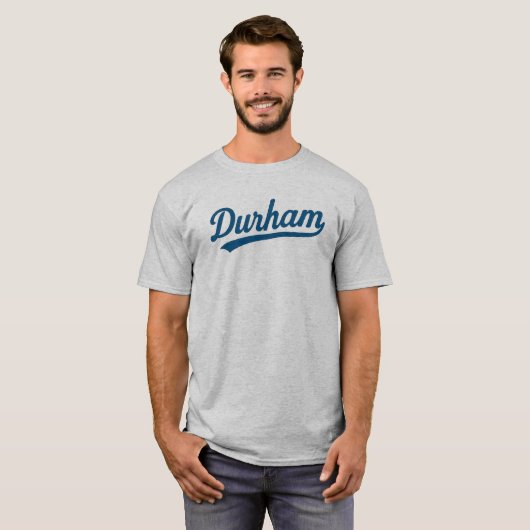 Durham Script Retro Design – City Pride T-shirt (Voorkant volledig)