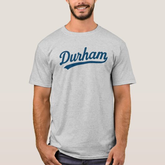 Durham Script Retro Design – City Pride T-shirt (Voorkant)