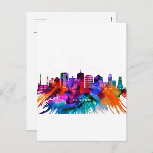 Durham Skyline Feestdagenkaart (Voorkant / Achterkant)