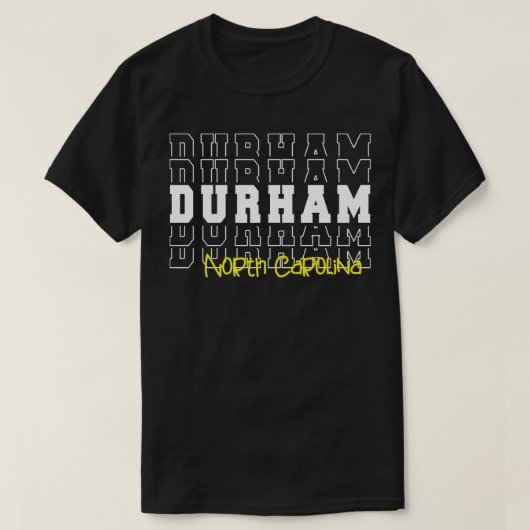 Durham stad North Carolina Durham NC T-shirt (Design voorkant)