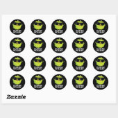 Duri-an Me Baby Funny Durian Fruit Pun Dark BG Ronde Sticker (Vel)