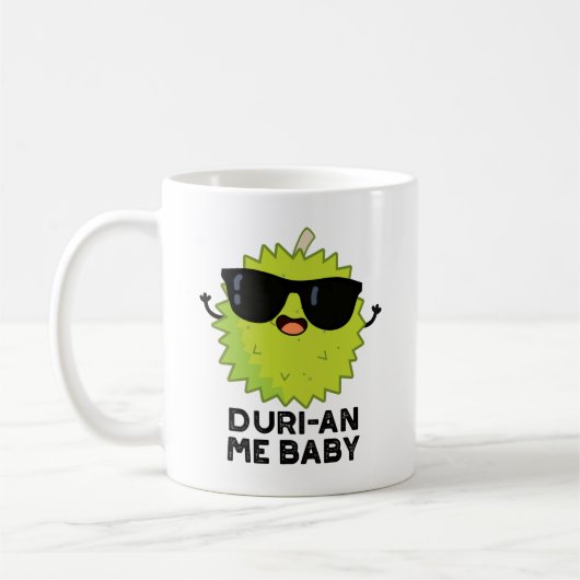 Duri-an Me Baby Funny Durian Fruit Pun Koffiemok (Links)