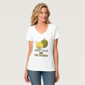 Durian: Blijf kalm en eet Durian T-shirt (Voorkant volledig)