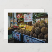Durian briefkaart uit Singapore (Voorkant / Achterkant)
