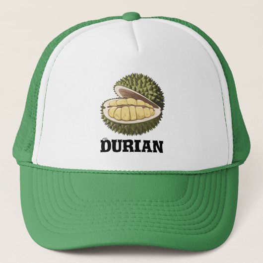 Durian fruit groen trucker pet (Voorkant)
