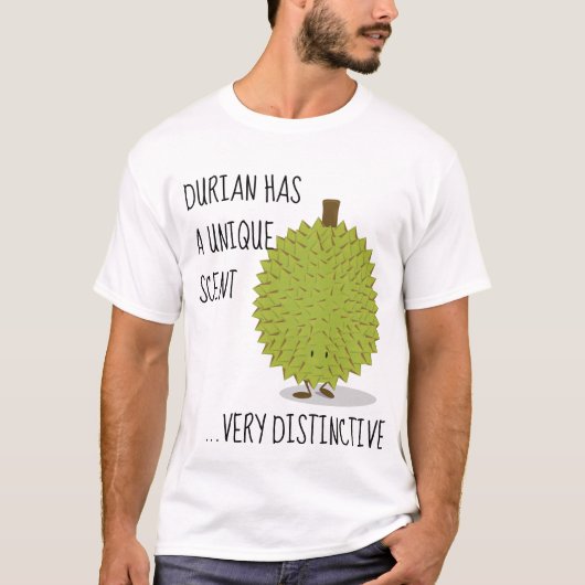Durian heeft een uniek tekenfilmteken t-shirt (Voorkant)