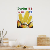 Durian Ijsbar Tropisch Fruit Popsicle Poster (Keuken)