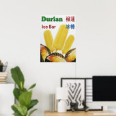 Durian Ijsbar Tropisch Fruit Popsicle Poster (Thuiskantoor)
