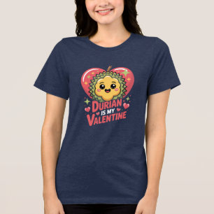 Durian Is Mijn Valentijn Grappige Fruitliefhebber Tri-Blend Shirt