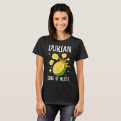 Durian koning van fruit fruitsalade t-shirt (Voorkant volledig)