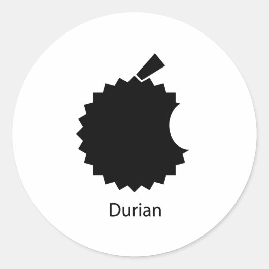 Durian Ronde Sticker (Voorkant)