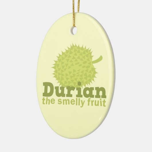 Durian the Smelly Fruit (uit Zuidoost-Azië) Keramisch Ornament (Links)