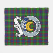 Durie Clan Badge Tartan Pset Fleece Deken (Voorkant (Horizontaal))