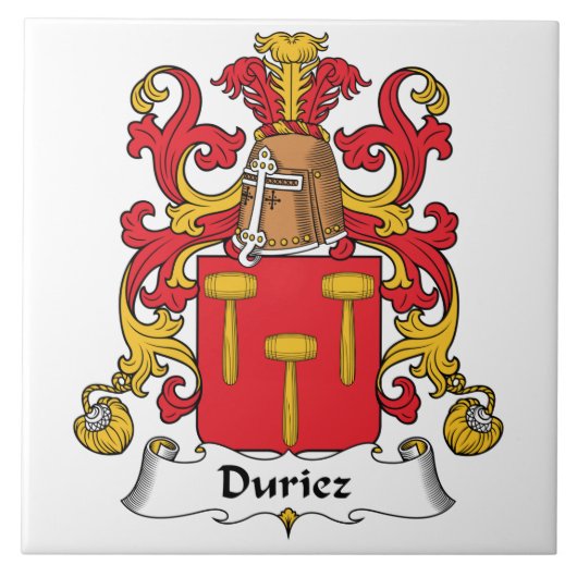Duriez Family Crest Tegeltje (Voorkant)