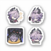 Durin Genshin Impact 4 stickersheet Sticker (Voorkant)