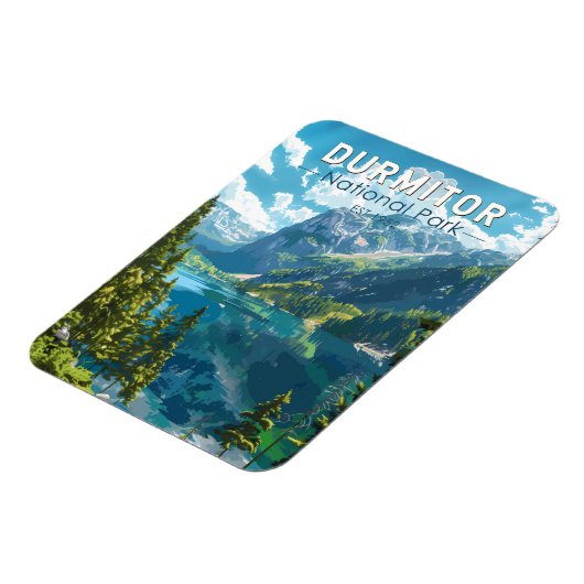 Durmitor Nationaal Park Montenegro Reiskunst Magneet (Linkerzijde)