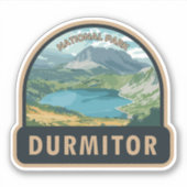 Durmitor Nationaal Park Montenegro Reiskunst Sticker (Voorkant)