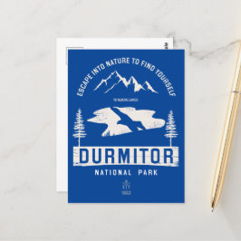 Durmitor Nationaal Park Montenegro Wit Ontwerp Briefkaart