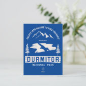 Durmitor Nationaal Park Montenegro Wit Ontwerp Briefkaart (Staand voorkant)