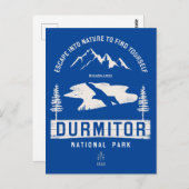 Durmitor Nationaal Park Montenegro Wit Ontwerp Briefkaart (Voorkant / Achterkant)