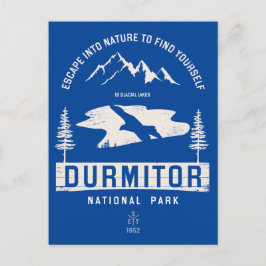 Durmitor Nationaal Park Montenegro Wit Ontwerp Briefkaart