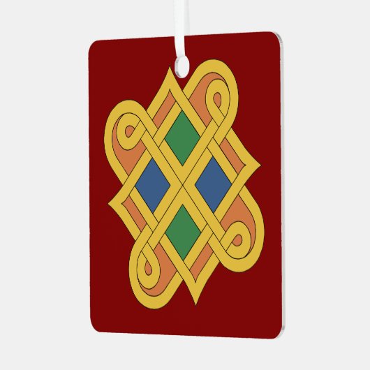 Durrow Knotwork 2016 Metalen Ornament (Voorkant links)