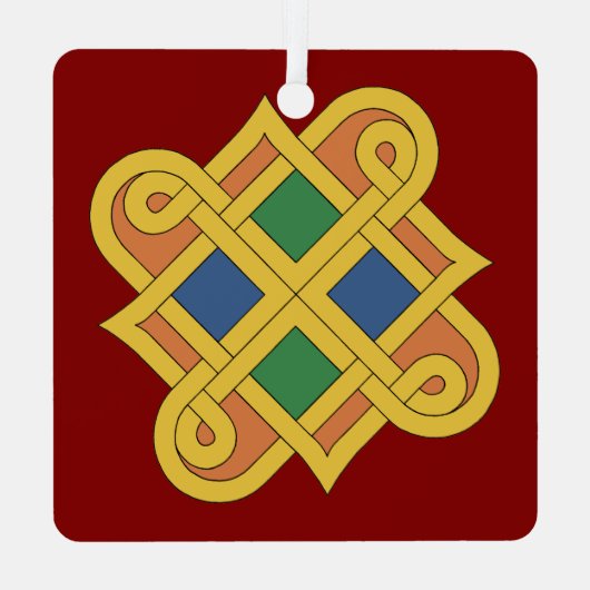 Durrow Knotwork 2016 Metalen Ornament (Achterkant)