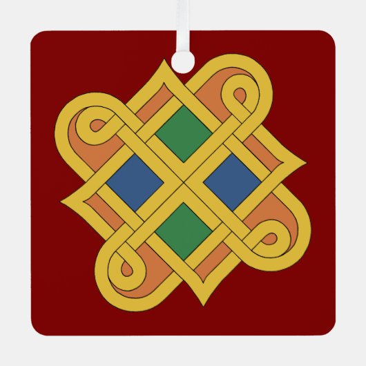 Durrow Knotwork 2016 Metalen Ornament (Voorkant)