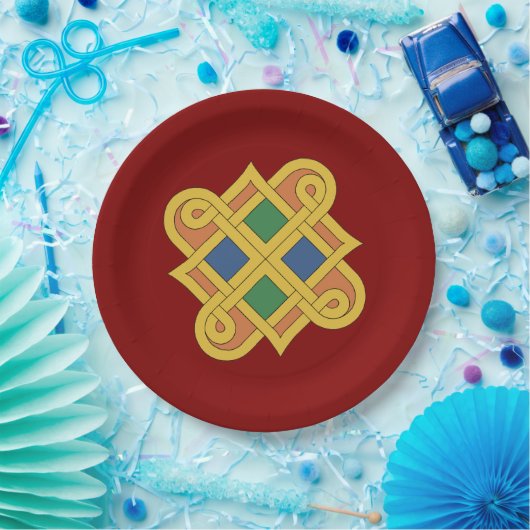 Durrow Knotwork 2016 Papieren Bordje (Feest)