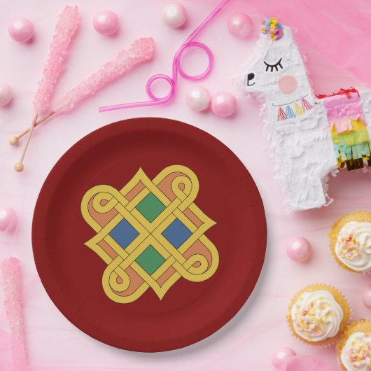 Durrow Knotwork 2016 Papieren Bordje (Feest)