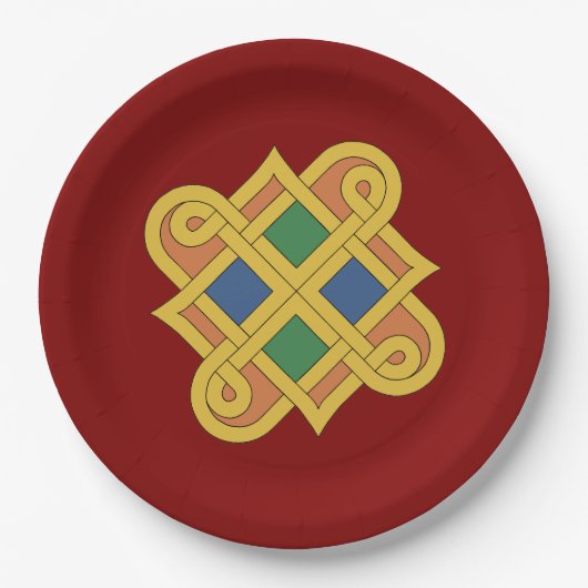 Durrow Knotwork 2016 Papieren Bordje (Voorkant)