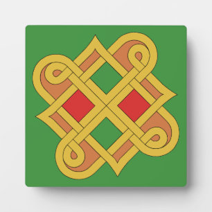 Durrow Knotwork 2016 Rood en groen Fotoplaat