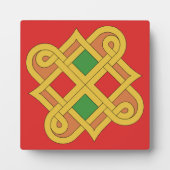 Durrow Knotwork 2016 Rood en groen Fotoplaat (Voorkant)