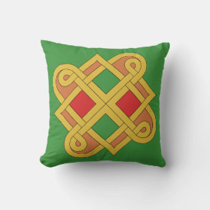 Durrow Knotwork 2016 Rood en groen Kussen