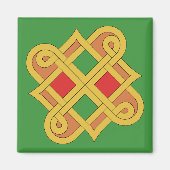 Durrow Knotwork 2016 Rood en groen Magneet (Voorkant)