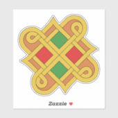 Durrow Knotwork 2016 Rood en groen Sticker (Vel)