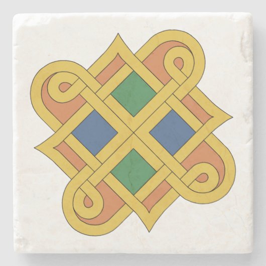 Durrow Knotwork 2016 Stenen Onderzetter (Voorkant)