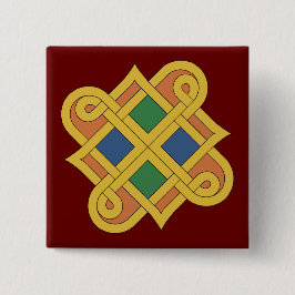 Durrow Knotwork 2016 Vierkante Button 5,1 Cm