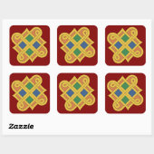 Durrow Knotwork 2016 Vierkante Sticker (Vel)