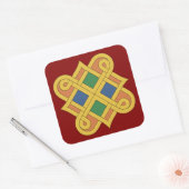 Durrow Knotwork 2016 Vierkante Sticker (Envelop)