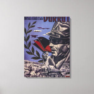 Durruti. Ware Anarchisten zijn_Propaganda Poster Canvas Afdruk