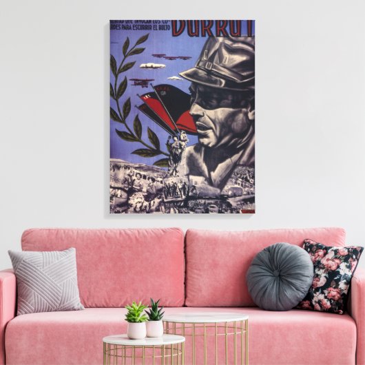 Durruti. Ware Anarchisten zijn_Propaganda Poster Canvas Afdruk (Insitu (Woonkamer))