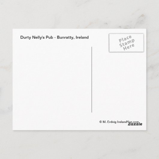 Durty Nelly's Pub Briefkaart (Achterkant)