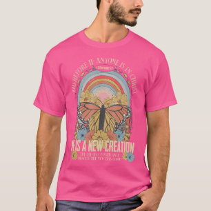 Dus als iemand in Christ Boho Christelijk Co T-shirt