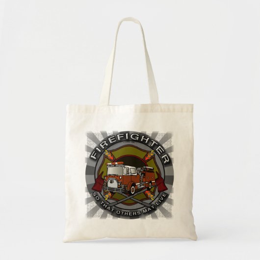 Dus anderen kunnen leven brandweerman aangepaste c tote bag (Voorkant)