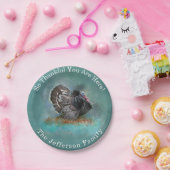 Dus bedankt dat u hier bent, Thanksgiving Turkije Papieren Bordje (Feest)