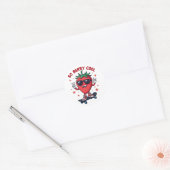 Dus Berry Cool Fruit Lover Strawberry Season Ronde Sticker (Envelop)