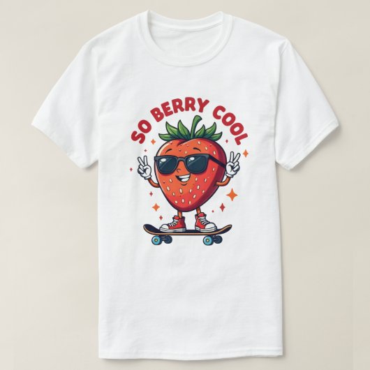 Dus Berry Cool Fruit Lover Strawberry Season T-shirt (Design voorkant)