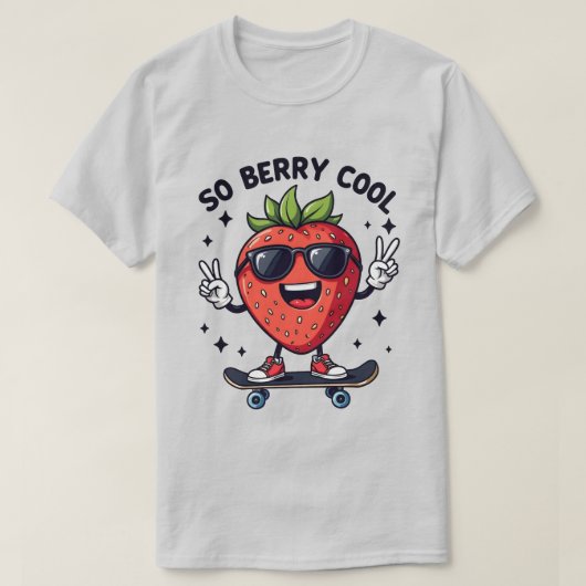 Dus Berry Cool Fruit Lover Strawberry Season T-shirt (Design voorkant)
