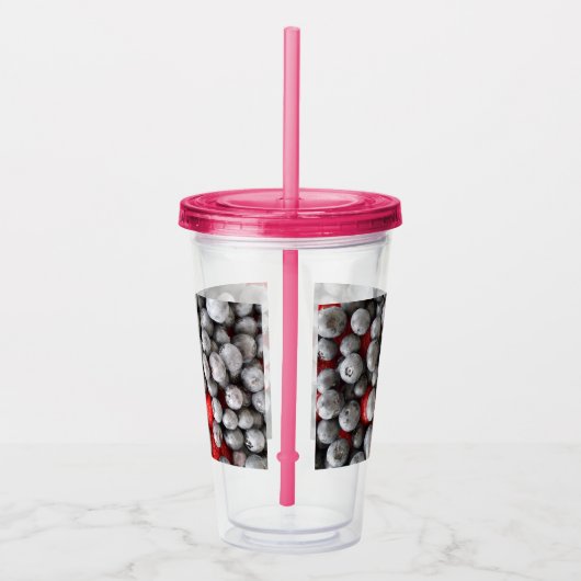 Dus Berry Lovely - Acryl Sipper Tumbler Acryl Drinkbeker (Rechts)